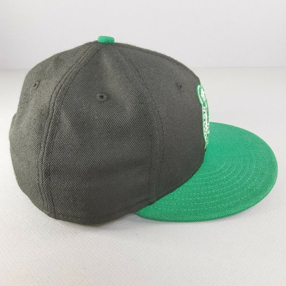 New Era 59Fifty Boston Celtics 7 3/8 Two Tone Fitted Black Hat Hardwood Classics - Picture 2 of 8